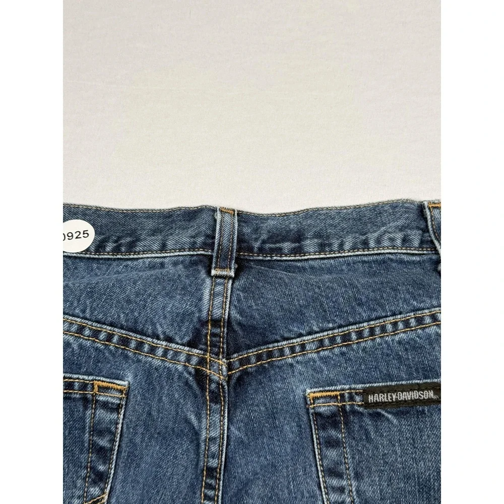 Harley-Davidson Jeans Mens 43x31 Blue Medium‎ Wash Straight Denim Motorcycle